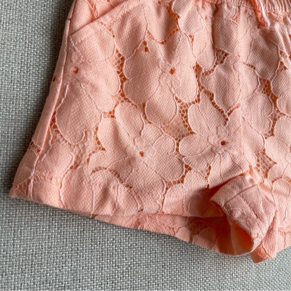 NWT Janie and Jack Tropical Peach Lace Shorts - Size 3 - Picture 3 of 9